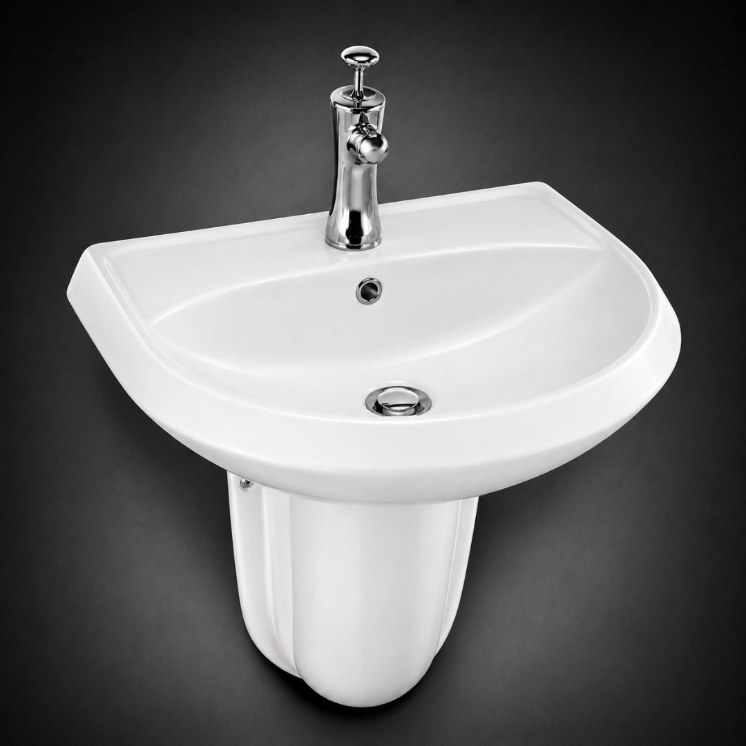 YUGA Washbasin with Pedestal Wash Basin - My Home Studio